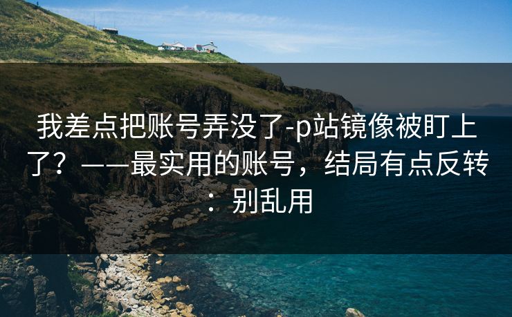 我差点把账号弄没了-p站镜像被盯上了？——最实用的账号，结局有点反转：别乱用